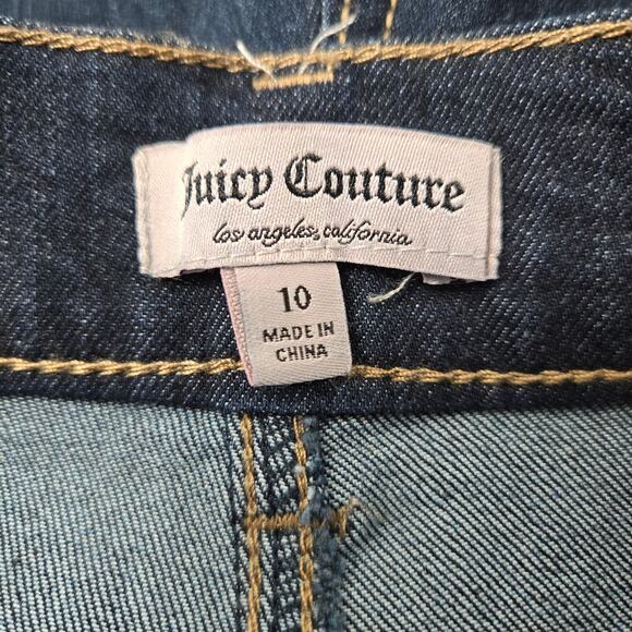 Juicy Couture Flaunt It Bottom Enhancing Dark Wash Denim Cuffed Bermudas size 10 - Picture 13 of 13